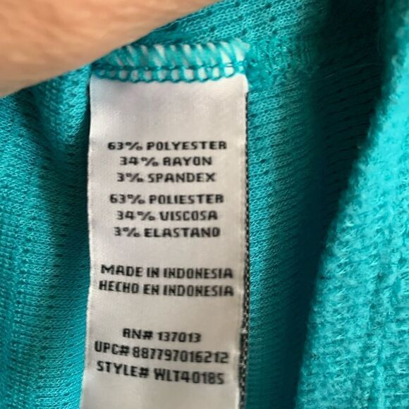 Wildfox Haley Brushed Top Sweater V-Neck in Peacock/Teal Size Large - Picture 6 of 6